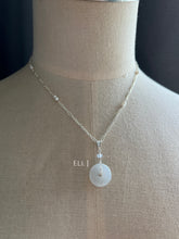 Load image into Gallery viewer, White Type A Jadeite Donut, Opal, Pearls 925 Silver Necklace