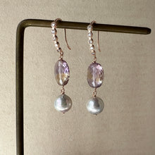 Load image into Gallery viewer, Silver Akoya, Ametrine 14kRGF Earrings