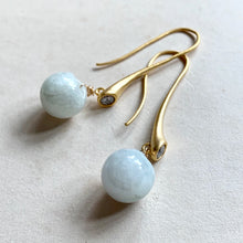 Load image into Gallery viewer, Modern Long Jade Dangle Earrings