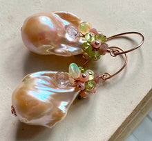 Load image into Gallery viewer, Peach Caramel- AAA Peach Baroque Pearls 14k Rose Gold Filled