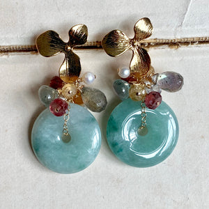 Dreams- Type A Jade and Gemstones Earrings
