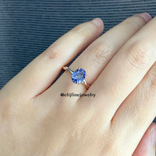 Load image into Gallery viewer, Tanzanite on Twisted Infinity 14k White &amp; Rose Gold Ring