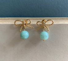 Load image into Gallery viewer, Ribbons &amp; Jade Earrings