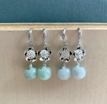 Load image into Gallery viewer, Sakura &amp; Jade Silver Earrings