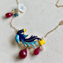 Load image into Gallery viewer, Phoenix Rising- Ruby 14k Gold Filled Necklace