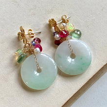 Load image into Gallery viewer, Type A Jade, Opal &amp; Gemstones Earrings