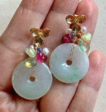 Load image into Gallery viewer, Type A Jade, Opal &amp; Gemstones Earrings