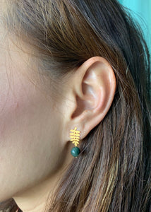 Leaves & Jade Earrings