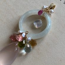 Load image into Gallery viewer, Love Spring Jade Hoop &amp; Gemstones Pendant Necklace