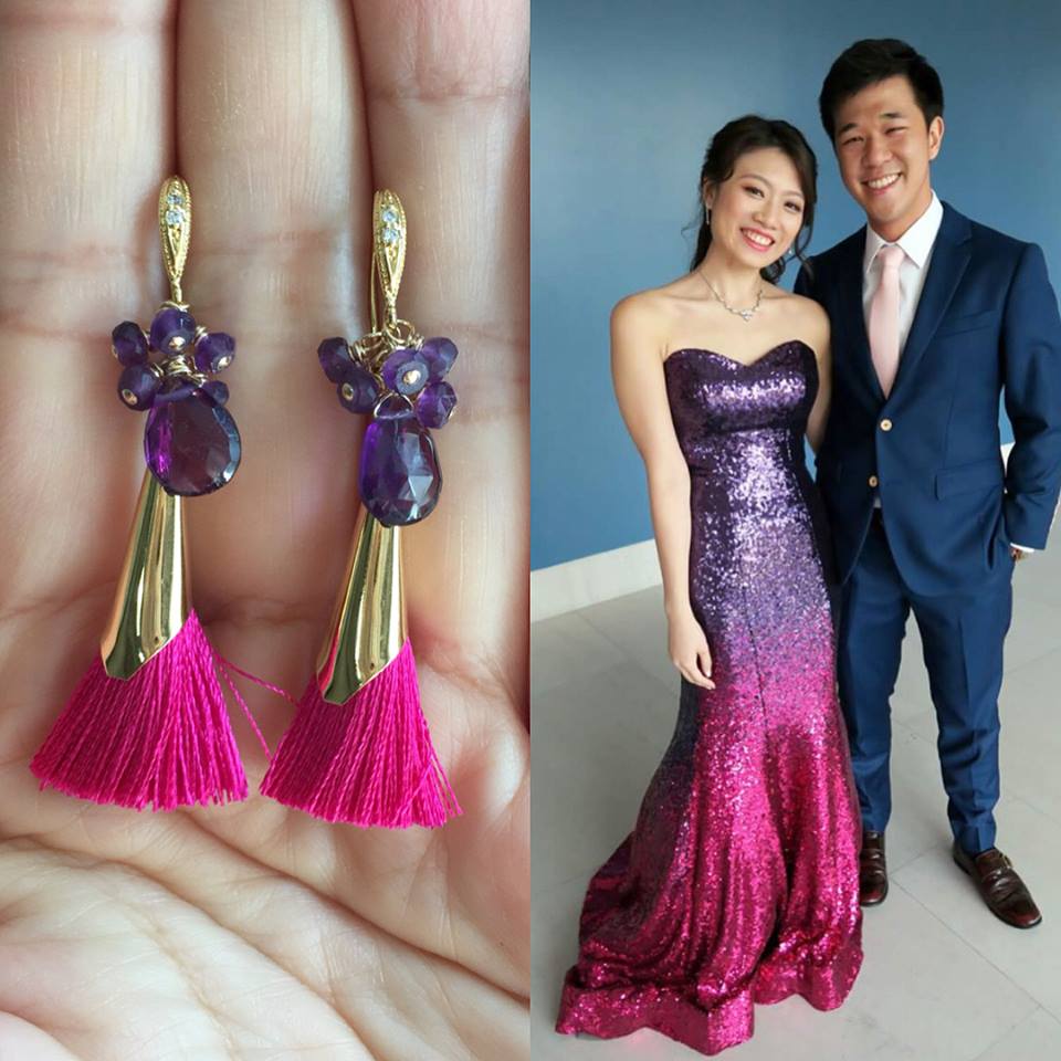 Amethyst Tassel Earrings