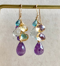 Load image into Gallery viewer, Amethyst &amp; Gems 14k Gold Filled Earrings