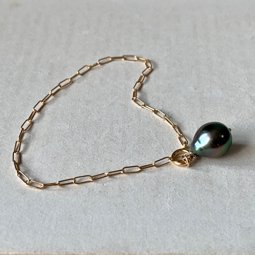 AAA Tahitian Peacock Drop Bracelet 14kGF