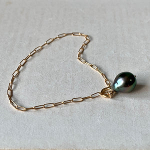 AAA Tahitian Peacock Drop Bracelet 14kGF