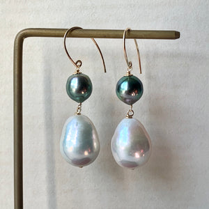 AAA Tahitian Pearls, White Baroque Pearls 14kGF