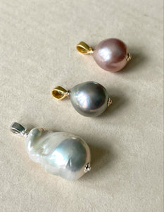 Baby Baroque & Edison Pearl Pendants