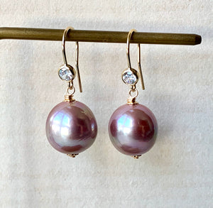 Mauve-Copper Edison Pearls 14kGF