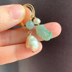 Icy Jade Pixiu & Pearls