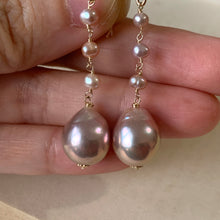 Load image into Gallery viewer, AAA Pink Edison Pearls, Baby Freshwater Pink Pearls 14kRGF Earrings