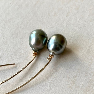 AAA Large Edison Pearls (Hand Forged) 14kGF Earrings