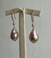 Load image into Gallery viewer, Pink-Rainbow Edison Pearls 14kRGF Earrings