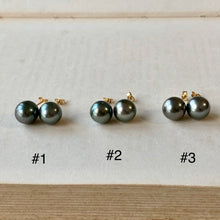 Load image into Gallery viewer, AA Tahitian Pearl Studs 14kGF: #1-3