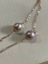 Load image into Gallery viewer, Pink Pearl Floating Necklace 14kRGF