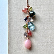 Load image into Gallery viewer, AA Circle Tahitian Pearl, Pink Opal &amp; Gemstones 14kRGF Necklace