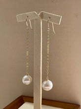 Load image into Gallery viewer, Round Ivory Pearl Dangle 14kGF