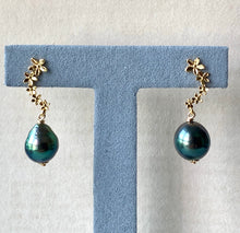 Load image into Gallery viewer, AA Tahitian Pearls on Cascading Flowers Studs