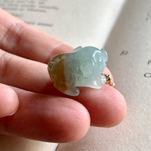 Load image into Gallery viewer, Jade Pendants: Green-Yellow Jade Piggie, Apple Green Mouse