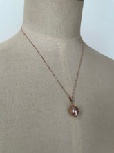 Load image into Gallery viewer, Two Pearls: Copper Edison &amp; Ivory Pearl Necklace 14kRGF