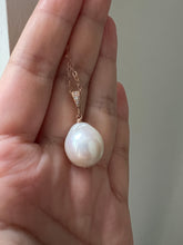 Load image into Gallery viewer, Perfect Ivory-Pink Pearl 14kRGF Necklace