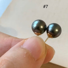 Load image into Gallery viewer, AA Tahitian Pearl Studs 14kGF: #7-9