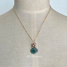 Load image into Gallery viewer, Exclusive to Eli. J: Bluish-Green Jade Shells, Pearls, Labradorite Necklace