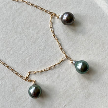 Load image into Gallery viewer, OOAK AA Circle Tahitian Pearl Trio 14kGF Necklace