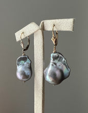 Load image into Gallery viewer, Silver-Rainbow Baroque Pearl 14kGF Earrings