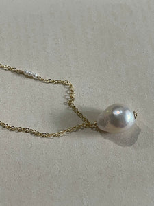 Ivory Pink Pearl & Baby Pearls 14kGF Necklace