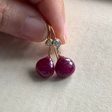 Load image into Gallery viewer, AAA Ruby 14kGF Earrings