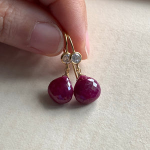 AAA Ruby 14kGF Earrings