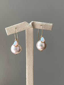 Ivory Pearls & Faux Opal Drops 14kGF Earrings
