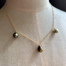 Load image into Gallery viewer, OOAK AA Tahitian “Autumn” 14kGF Necklace