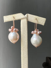 Load image into Gallery viewer, White Edison &amp; Blush Pearls 14kRGF Earrings