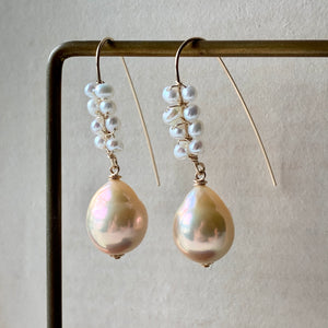 Light Peach Edison Pearls & Cream Baby Pearls 14kGF