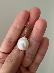 Perfect Ivory-Pink Pearl 14kRGF Necklace