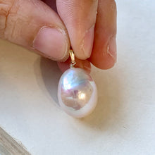 Load image into Gallery viewer, White Baroque Pearl Pendants 14kGF