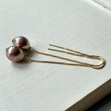 Load image into Gallery viewer, Gold Lustre AAA Edison Pearls on 14kGF Threaders