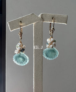 Exclusive Jade Shells, Pearls & Gems 14kGF Earrings