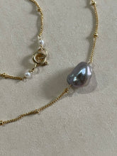 Load image into Gallery viewer, Silver Keshi Pearl 14kGF Necklace
