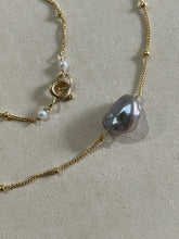 Load image into Gallery viewer, Silver Keshi Pearl 14kGF Necklace