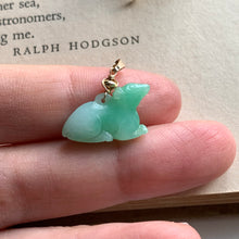 Load image into Gallery viewer, Jade Pendants: Green-Yellow Jade Piggie, Apple Green Mouse